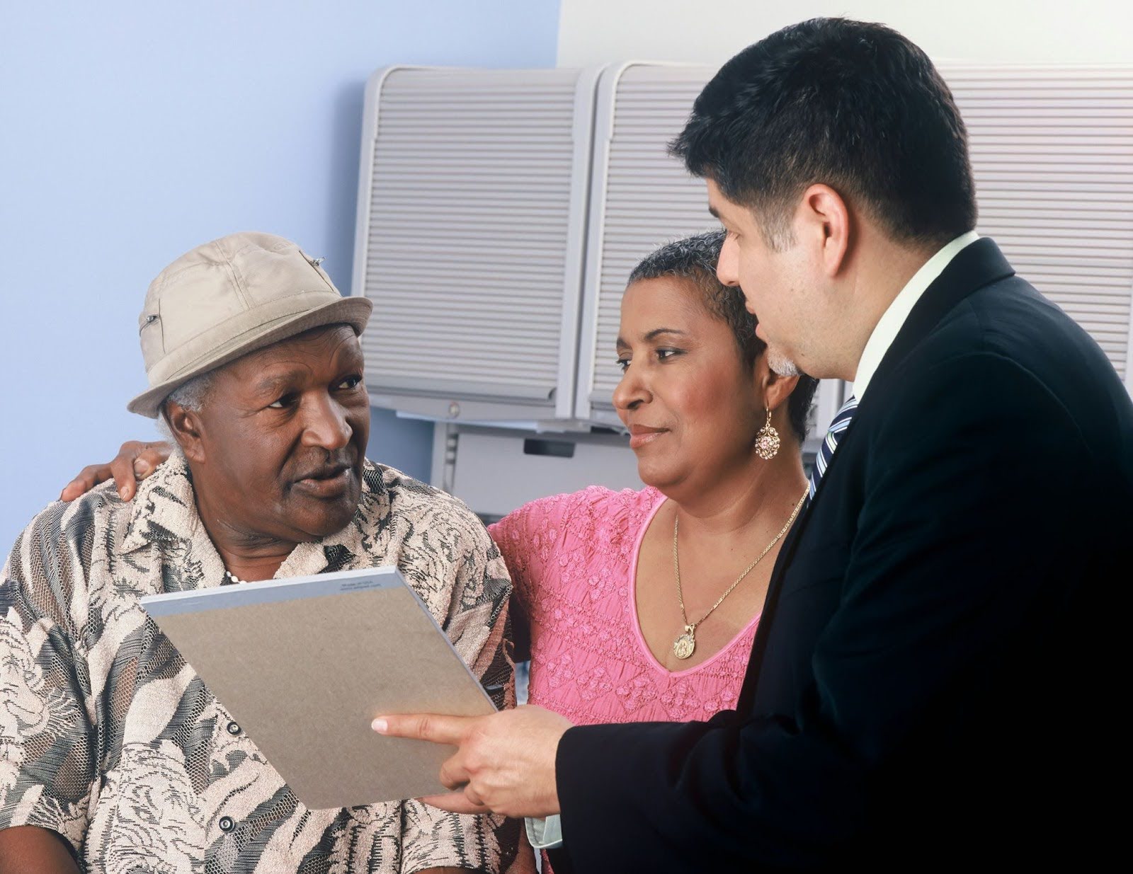 lawyer discussing with clients